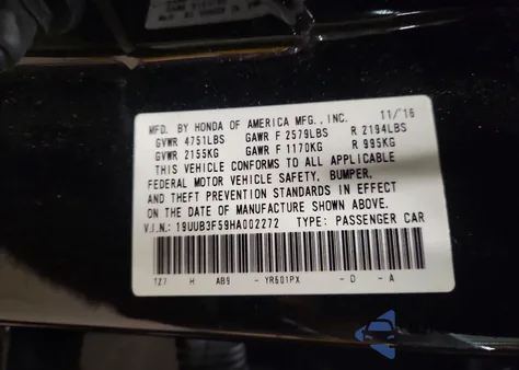 2017 Acura Tlx Tech из США, поврежденный, VIN 19UUB3F59HA002272